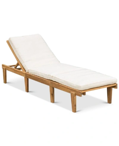 Noble House Tennon Chaise Lounge In Teak