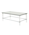 NOBLE HOUSE BAYLA MODERN TEMPERED GLASS COFFEE TABLE