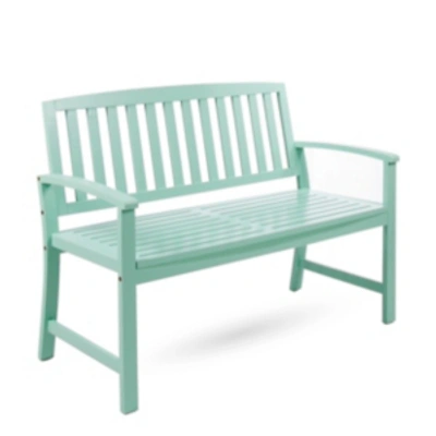 Noble House Laurel Outdoor Bench In Light Mint