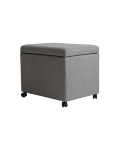 Noble House Foster Ottoman In Grey