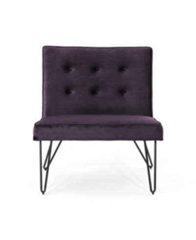 Noble House Darrow Armless Chair In Wine