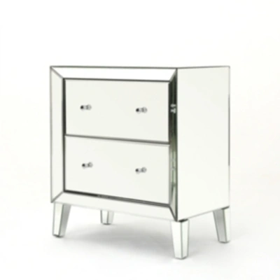 Noble House Jeremye Mirrored 2 Drawer Cabinet