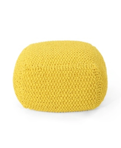 Noble House Hollis Pouf In Yellow