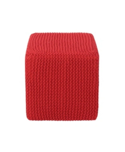 Noble House Tessie Foot Stool In Red