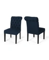 Noble House Broxton Dining Chair In Dark Blue