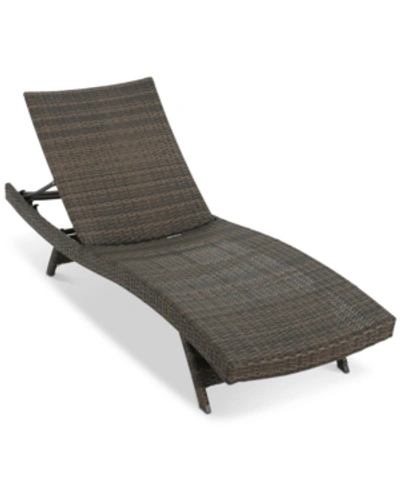 Noble House Carlsbad Chaise Lounge In Brown