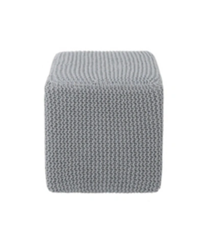 Noble House Tessie Foot Stool In Light Grey