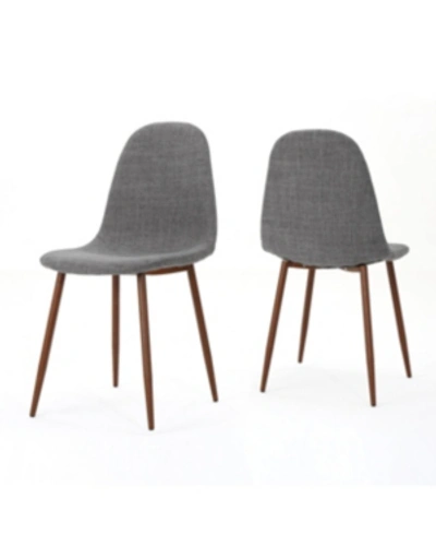 Noble House Raina Dining Chair (set Of 2) In Grey