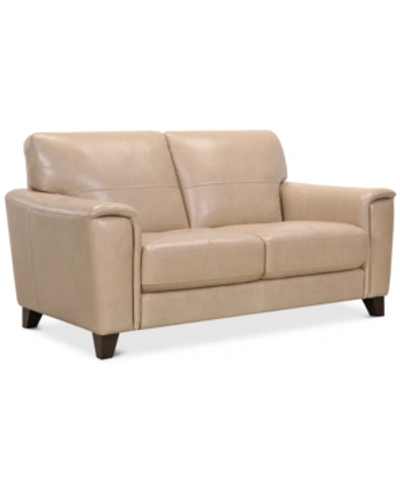 Furniture Brayna 65" Classic Leather Loveseat, Created For Macy's In Classico Taupe