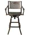 Noble House Sebastian Outdoor Bar Stool (set Of 2) In Copper