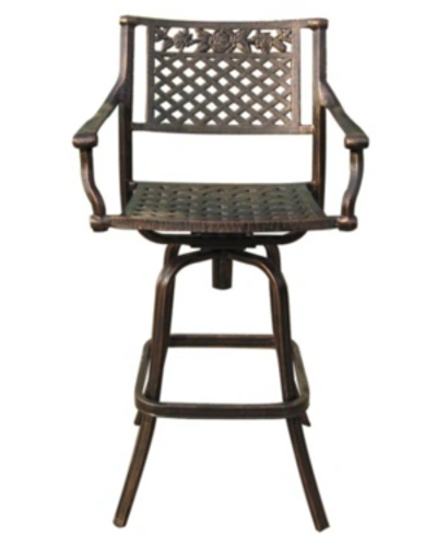 Noble House Sebastian Outdoor Bar Stool (set Of 2) In Copper