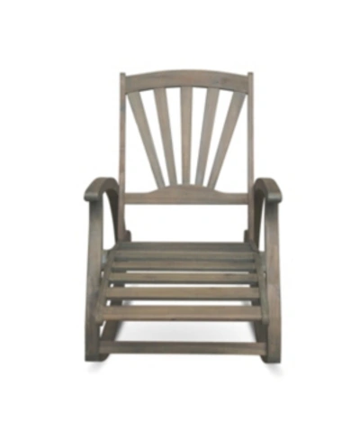Noble House Sunview Rocking Chair In Grey
