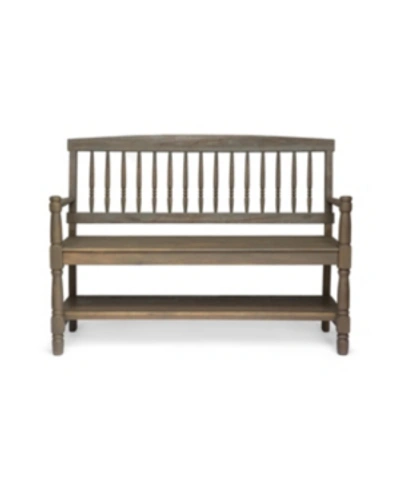 Noble House Imperial Outdoor Bench In Grey