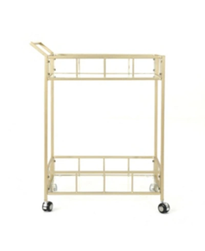 Noble House Varadero Bar Cart In Gold