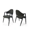Noble House Elmhurst Dining Chair (set Of 2) In Dark Grey