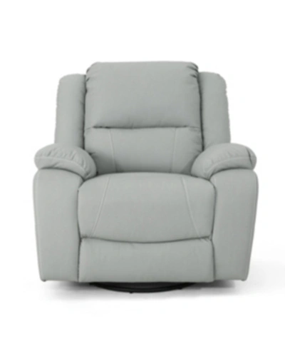 Noble House Malic Recliner In Light Grey