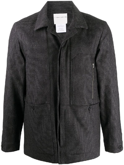 Stephan Schneider Multi-pocket Houndstooth Shirt Jacket In Black