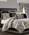 J Queen New York J. Queen 4-pc. New York Guiliana King 4-pc. Comforter Set Bedding In Silver