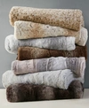 Madison Park Zuri Faux-fur Throw, 60" X 70" In Tan