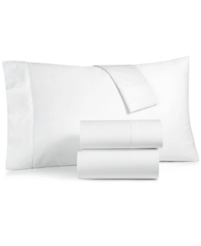 Charter Club Damask Solid 550 Thread Count 100% Cotton 4-pc. Sheet Set, Full, Created For Macy's In White