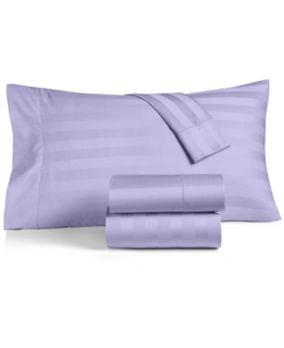 Charter Club Damask 1.5" Stripe 550 Thread Count 100% Cotton 4-pc. Sheet Set, Full, Created For Macy's In Pale Lilac