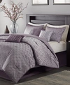 Madison Park Biloxi 7-pc. Geometric Jacquard California King Comforter Set Bedding In Purple