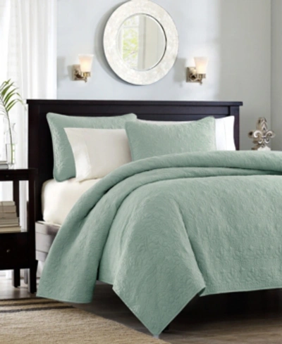 Madison Park Quebec 3-pc. Quilt Set, Full/queen In Seafoam