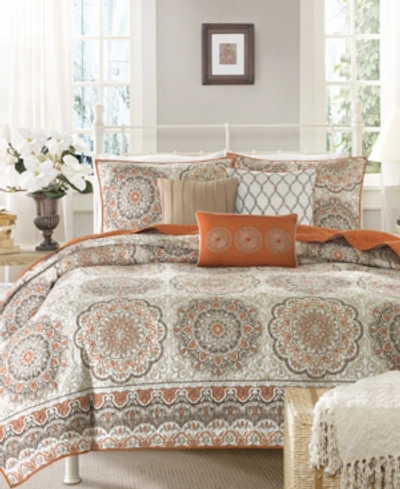 Madison Park Tangiers 6-pc. Quilt Set, King/california King In Orange