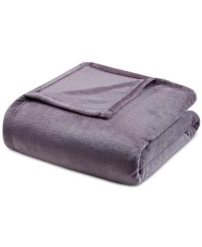 Madison Park Microlight Solid Blanket, Full/queen In Purple