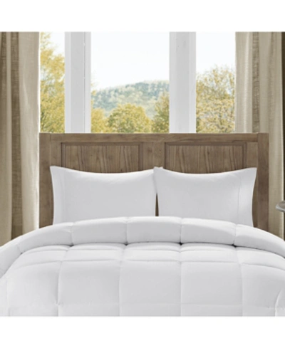 Madison Park Winfield 300 Thread Count Cotton Percale Luxury Down Alternative Comforter In White