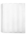 Charter Club 1.5" Stripe 550 Thread Count 100% Cotton 18" Fitted Sheet, Full, Exclusively At Macy's In White