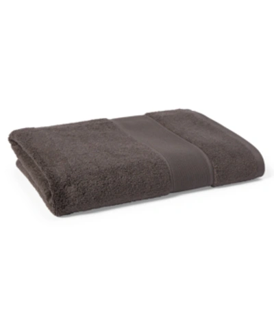 Lauren Ralph Lauren Sanders Solid Antimicrobial Cotton Bath Sheet, 35" X 66" In True Charcoal