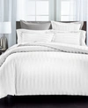 Charter Club 1.5" Stripe 550 Thread Count 100% Cotton 3-pc. Duvet Cover Set, Full/queen, Exclusively At Macy's In White