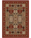 KM HOME CLOSEOUT! KM HOME PESARO PANEL RED 2'2" X 7'7" RUNNER AREA RUG