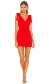 Amanda Uprichard Allora Dress In Crimson