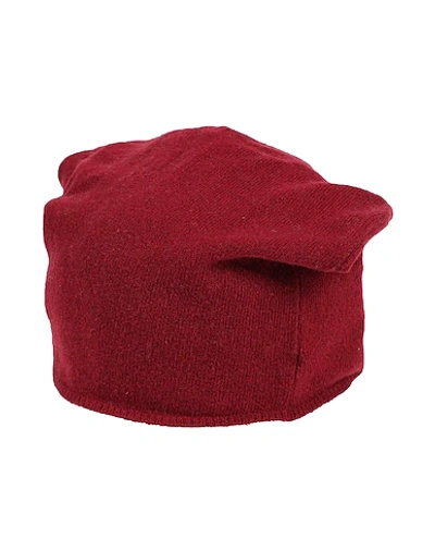 Vintage Hat In Brick Red