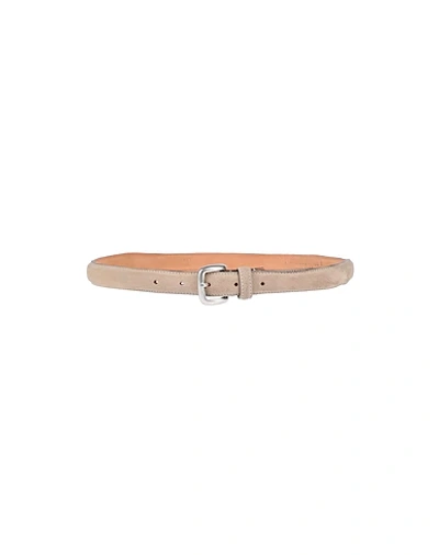 Andrea D'amico Leather Belt In Beige
