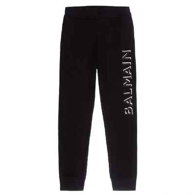 Balmain Kids' Logo Track Pants In Black