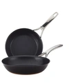ANOLON NOUVELLE COPPER LUXE ONYX HARD-ANODIZED NONSTICK TWIN PACK SKILLET