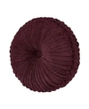 J Queen New York Garnet Decorative Pillow, 15" Round In Red