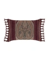 J Queen New York Garnet Boudoir Decorative Pillow, 15" X 23" In Red