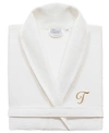 Linum Home Turkish Cotton Personalized Unisex Waffle Weave Bathrobe Bedding In Gold T