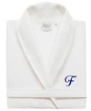 Linum Home Turkish Cotton Personalized Unisex Waffle Weave Bathrobe Bedding In Navy F