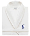 Linum Home Turkish Cotton Personalized Unisex Waffle Weave Bathrobe Bedding In Navy G