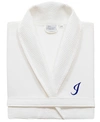 Linum Home Turkish Cotton Personalized Unisex Waffle Weave Bathrobe Bedding In Navy I