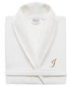 Linum Home Turkish Cotton Personalized Unisex Waffle Weave Bathrobe Bedding In Gold I