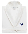 Linum Home Turkish Cotton Personalized Unisex Waffle Weave Bathrobe Bedding In Navy P