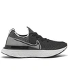 Nike Women's React Infinity Run Flyknit Running Sneakers From Finish Line In Black, White