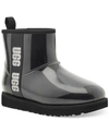 Ugg Classic Clear Mini Pvc And Faux-shearling Boots In Black
