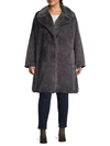 Avec Les Filles Women's Plus Faux Fur Coat In Black